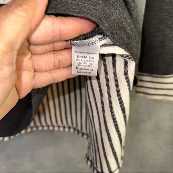 Gameday Couture Georgia Bulldogs Grey Women's Medium Large Oversized Hi-Low Top - Picture 8 of 11